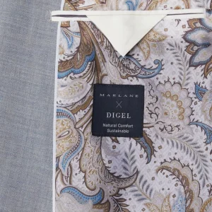 Auslauf ? DIGEL Slim Fit 2-Knopf-Sakko Aus Schurwolle Modell ‘Rod’ – Hellblau ? 17