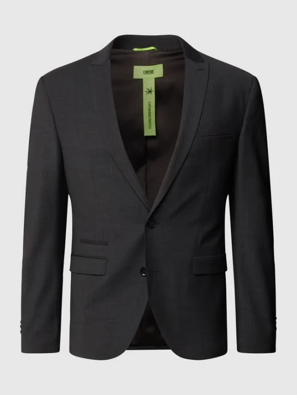 Großhandel ? Cinque Slim Fit 2-Knopf-Sakko Mit Stretch-Anteil Modell ‘CiCastello’ – ‘CIPOWERSTRETCH’ – Mittelgrau ✨ 3