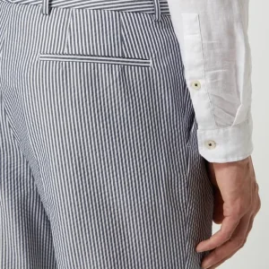 Neu ⌛ Tommy Hilfiger Slim Fit Anzughose Aus Seersucker – Marineblau ? 11