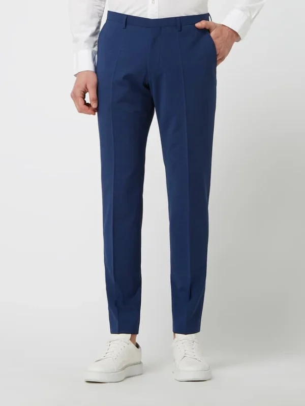 Bestes Angebot ? Roy Robson Anzughose Mit Schurwoll-Anteil Modell ‘Slacks’ – Blau ❤️ 5