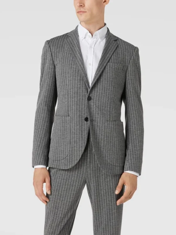Beste Bewertungen von ? JOOP! Collection Extra Slim Fit 2-Knopf-Sakko Mit Nadelstreifen – Hellgrau ? 5