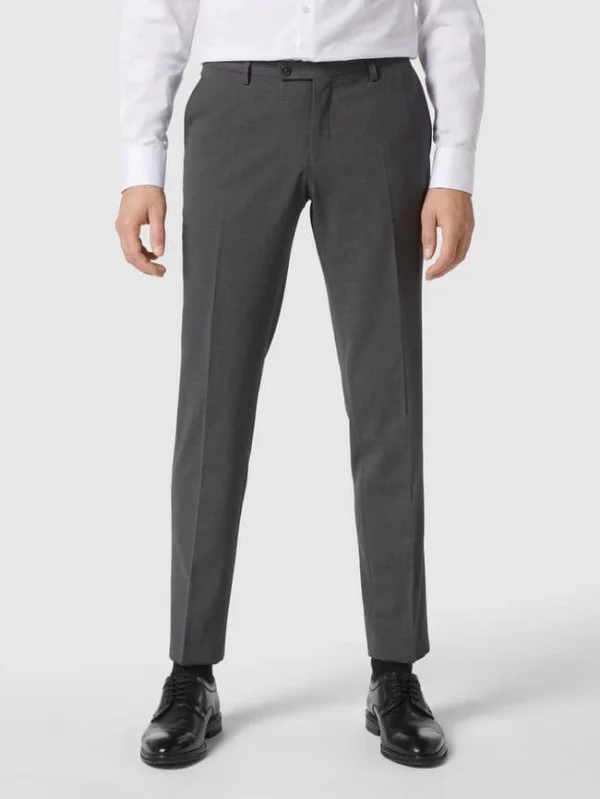 Rabatt ? CG – Club Of Gents Slim Fit Anzughose Aus Jersey Modell ‘Cedric’ – Dunkelgrau ⭐ 5
