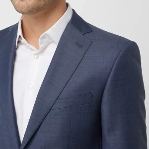 Bestes Angebot ? Carl Gross Modern Fit 2-Knopf-Sakko Aus Schurwolle Modell ‘Steven’ – Rauchblau ✔️ 13