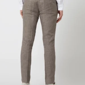 Budget ✨ Carl Gross Modern Fit Anzughose Aus Leinen Modell ‘Tomte’ – Mittelgrau ✔️ 15
