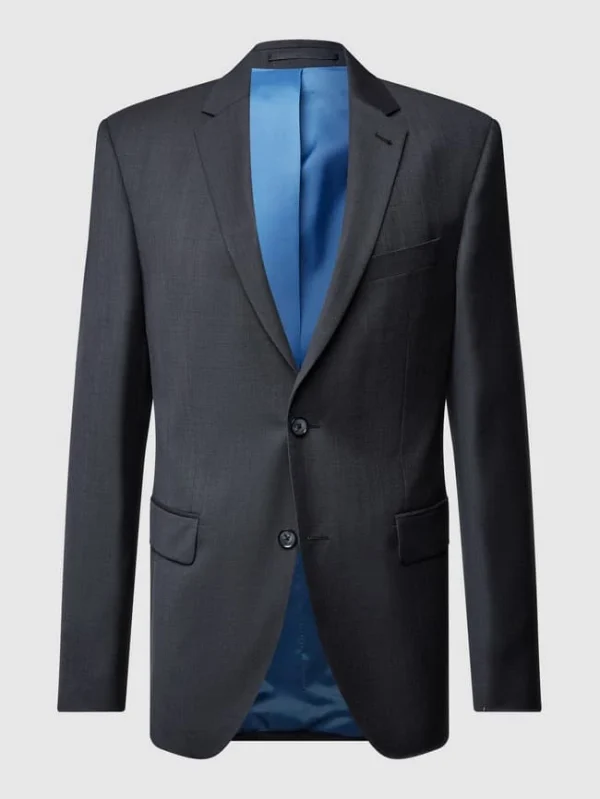 Blitzangebot ? Pierre Cardin 2-Knopf-Sakko Aus Schurwolle Mit Webmuster – Anthrazit ✔️ 3