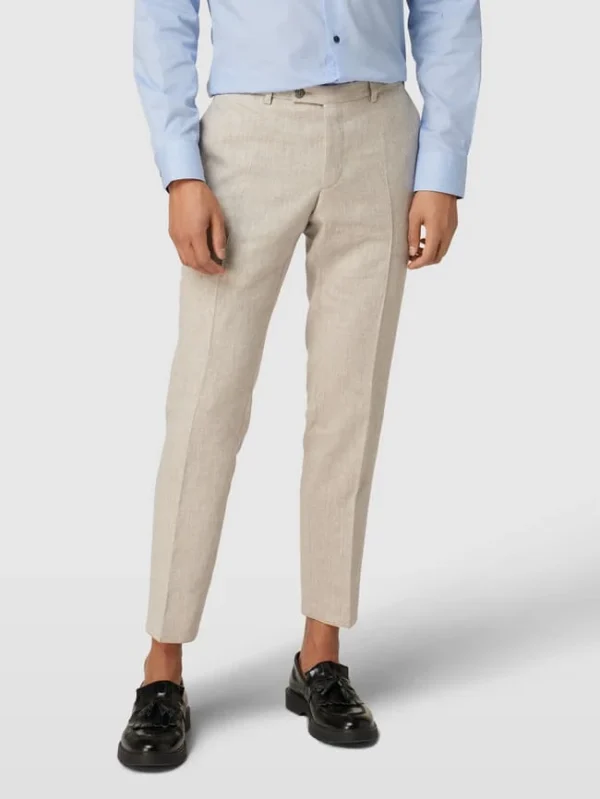 Brandneu ? DIGEL Anzughose Mit Feinem Muster Modell ‘Franco’ – Sand ? 5