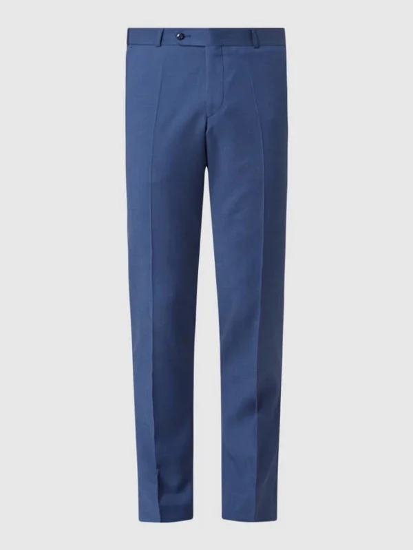 Beste Bewertungen von ✨ Wilvorst Slim Fit Anzughose Aus Wolle – Blau ❤️ 3