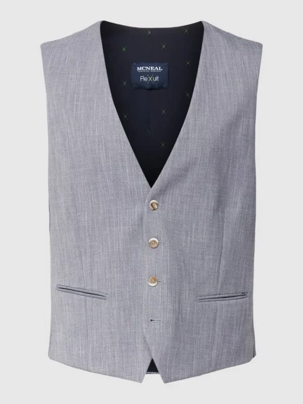 Top 10 ✔️ MCNEAL Weste Mit Allover-Muster – Blau ⌛ 1