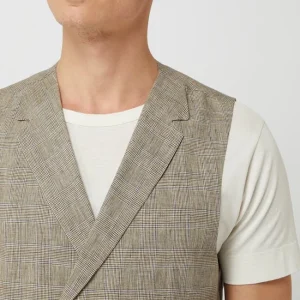 Beste Bewertungen von ? Carl Gross Modern Fit Weste Aus Leinen Modell ‘Farrington’ – Mittelbraun ? 11