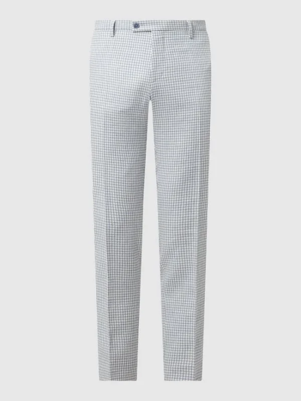 Budget ? CG – Club Of Gents Slim Fit Anzughose Mit Leinen-Anteil Modell ‘Paco’ – Hellblau ? 3