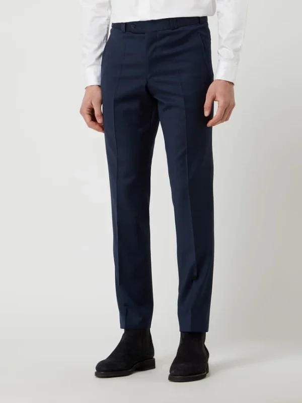 Budget ? Wilvorst Regular Fit Anzughose Mit Woll-Anteil – Marineblau ? 5