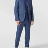 Auslauf ? BOSS Slim Fit Anzughose Mit Allover-Muster Modell ‘Genius’ – Blau ? 20
