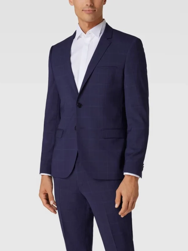 Beste Bewertungen von ? HUGO Extra Slim Fit 2-Knopf-Sakko Mit Karomuster Modell ‘Arti’ – Royalblau ? 5