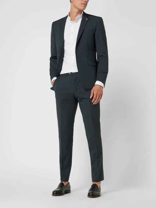 Am billigsten ? DIGEL Slim Fit Anzughose Mit Stretch-Anteil Modell ‘Franco’ – Petrol ✨ 1