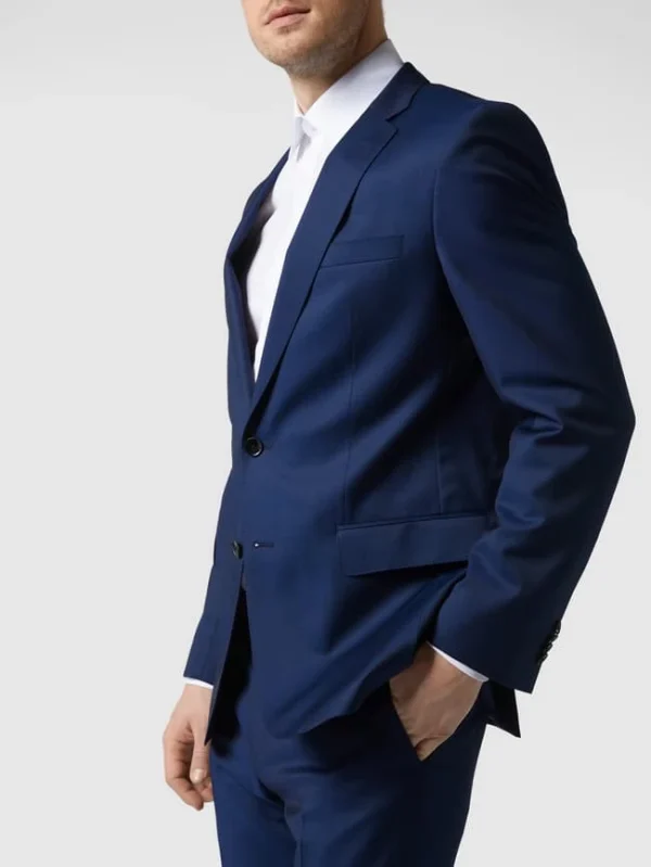 Schlussverkauf ? BOSS Slim Fit 2-Knopf-Sakko Aus Reiner Schurwolle – Royalblau ? 4