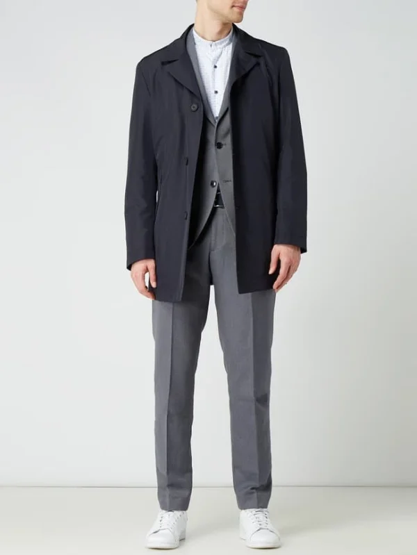Schlussverkauf ? Matinique Slim Fit 2-Knopf-Sakko Mit Leinen-Anteil Modell ‘Mageorge’ – Marineblau ? 1