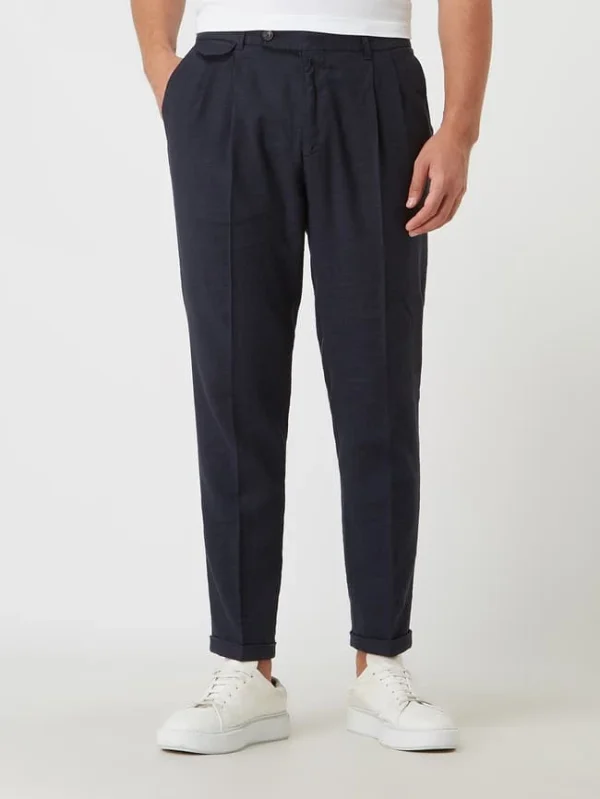Großhandel ? Windsor Shaped Fit Anzughose Aus Leinenmischung Modell ‘Sapo’ – Marineblau ? 5