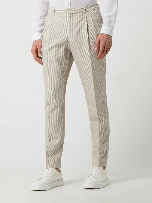Großhandel ? Tommy Hilfiger Slim Fit Anzughose Aus Seersucker – Beige ? 5