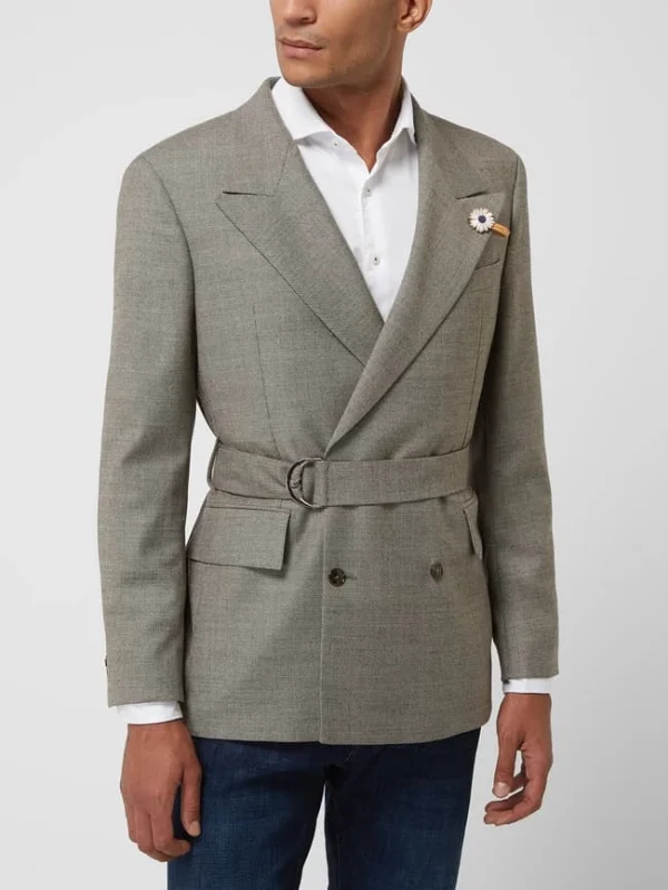 Neu ⌛ Baldessarini 2-Knopf-Sakko Aus Schurwoll-Elasthan-Mix Modell ‘Carter’ – Beige ⌛ 5