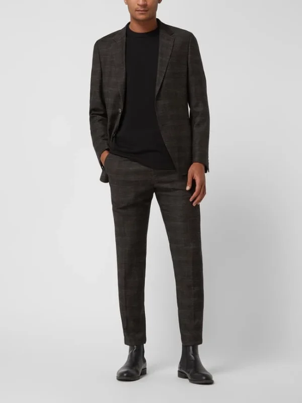 Brandneu ? Strellson Slim Fit Anzughose Mit Leinen-Anteil Modell ‘Till’ – Dunkelbraun ? 1