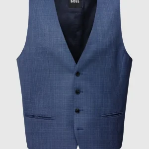 Neu ? BOSS Slim Fit Weste Mit Logo-Detail Modell ‘Huge Vest’ – Blau ❤️ 9
