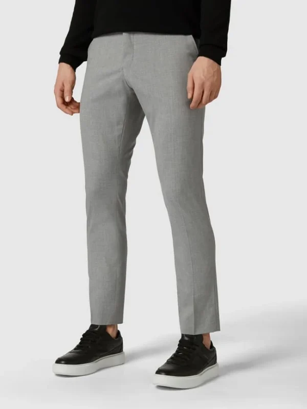 Coupon ? Selected Homme Slim Fit Anzug-Hose Mit Stretch-Anteil – Hellgrau Meliert ✨ 5