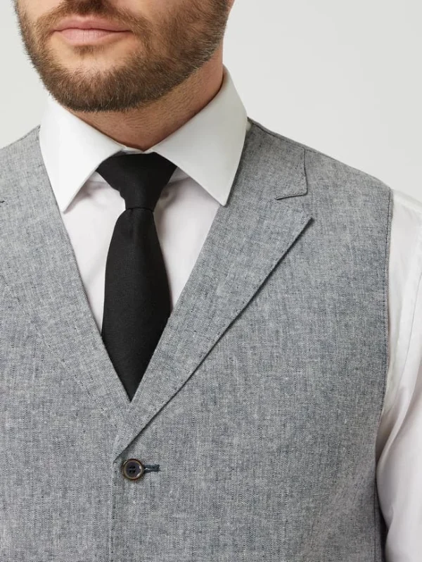 Budget ⌛ Atelier Torino Weste Mit Leinen-Anteil Modell ‘Orazio’ – Hellblau ? 4