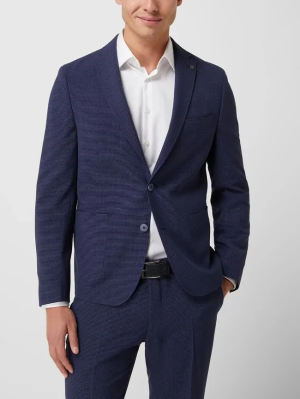 Bestes Angebot ? DIGEL Slim Fit 2-Knopf-Sakko Mit Hahnentritt-Dessin Modell ‘Kristo’ – Royalblau ? 5