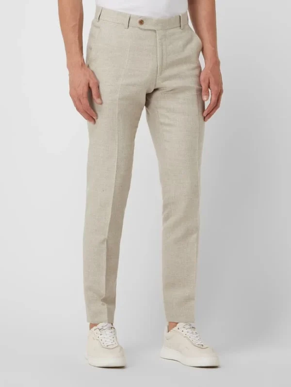 Brandneu ? Atelier Torino Anzughose Mit Leinen-Anteil – Beige ✔️ 5