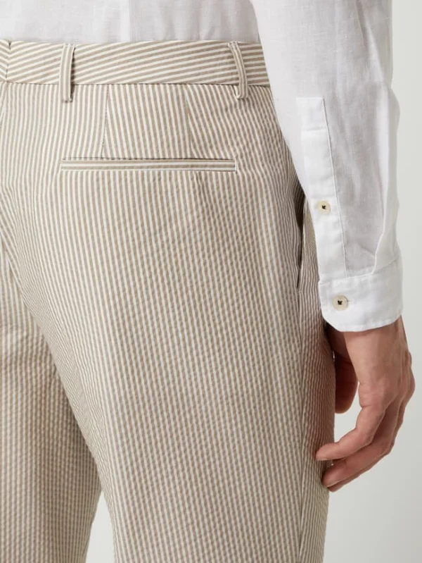 Großhandel ? Tommy Hilfiger Slim Fit Anzughose Aus Seersucker – Beige ? 4
