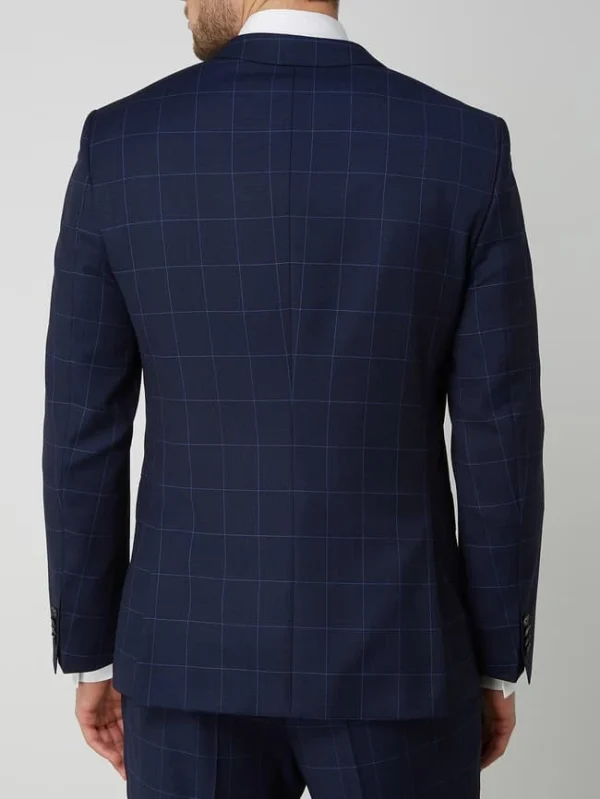 Blitzangebot ? BOSS Slim Fit 2-Knopf-Sakko Aus Schurwolle Modell ‘Huge’ – Blau ? 6