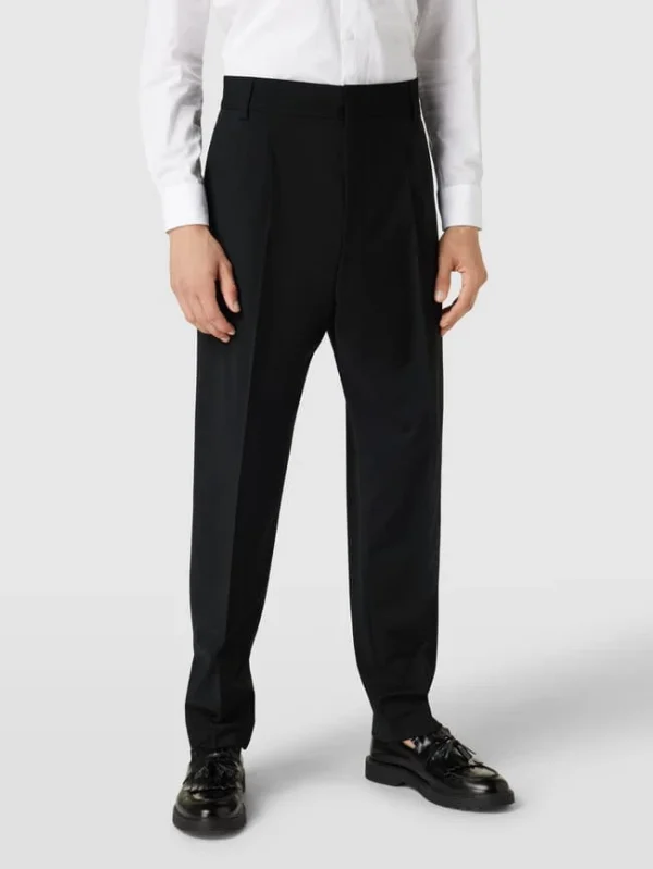 Neu ? HUGO Hose Mit Bundfalten Modell ‘Felix’ – Schwarz ? 5