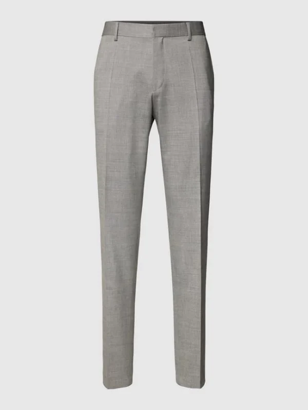 Auslauf ? BOSS Slim Fit Anzughose Mit Stretch-Anteil Modell ‘Genius’ – Hellgrau ? 3