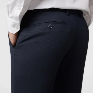 Coupon ? MCNEAL Slim Fit Business-Hose Mit Webmuster – Marineblau ? 11