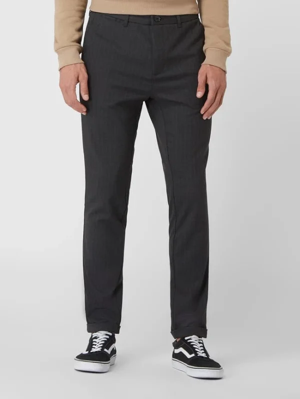 Brandneu ? Matinique Slim Fit Anzughose Mit Nadelstreifen Modell ‘Liam’ – Mittelgrau ? 5