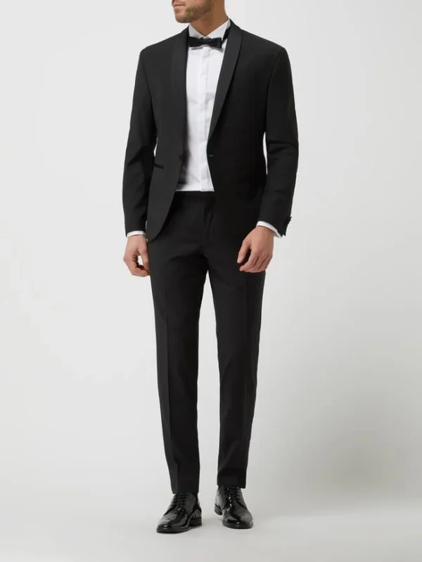 Besorgen ✔️ Cinque Super Slim Fit Smoking-Jacke Mit Schurwoll-Anteil Modell ‘Cifestivo’ – Schwarz ? 1