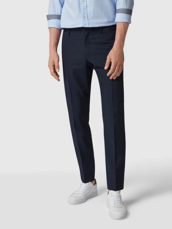 Blitzangebot ? Tommy Hilfiger Anzughose Mit Karomuster – Marineblau ? 5