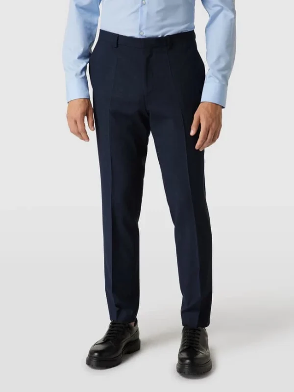 Budget ✨ HUGO Hose Mit Bügelfalten Modell ‘Hesten’ – Marineblau ? 5