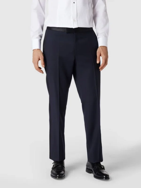 Auslauf ? BOSS Slim Fit Anzughose Mit Kontraststreifen – Marineblau ? 5