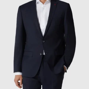 Auslauf ? Roy Robson Slim Fit 2-Knopf-Sakko Aus Schurwolle ‘Techno Suit’ – Marineblau ? 13