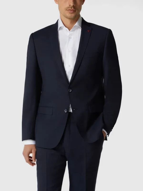 Auslauf ? Roy Robson Slim Fit 2-Knopf-Sakko Aus Schurwolle ‘Techno Suit’ – Marineblau ? 5