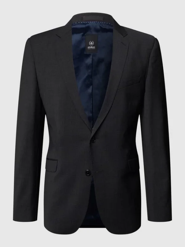 Budget ⭐ Strellson Slim Fit 2-Knopf-Sakko Mit Fallendem Revers ‘Flex Cross’ – Anthrazit ? 3