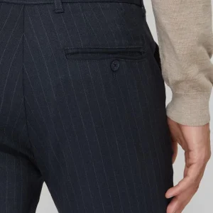 Blitzangebot ? Matinique Slim Fit Anzughose Mit Nadelstreifen Modell ‘Liam’ – Dunkelblau ✨ 11