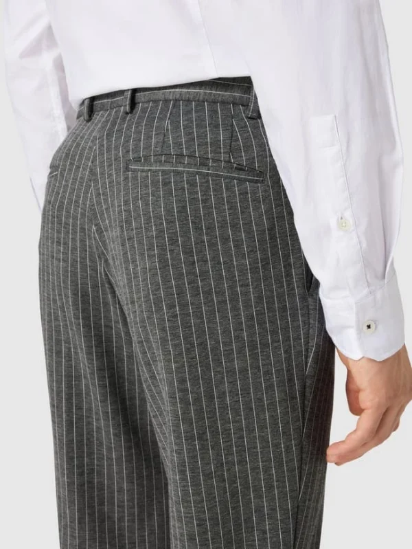 Auslauf ⌛ JOOP! Collection Bundfaltenhose Mit Nadelstreifen – Hellgrau ? 4