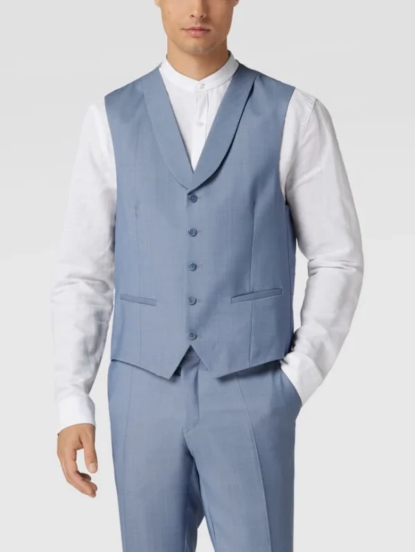 Top 10 ⭐ CG – Club Of Gents Weste Mit Schalkragen – Hellblau ? 5