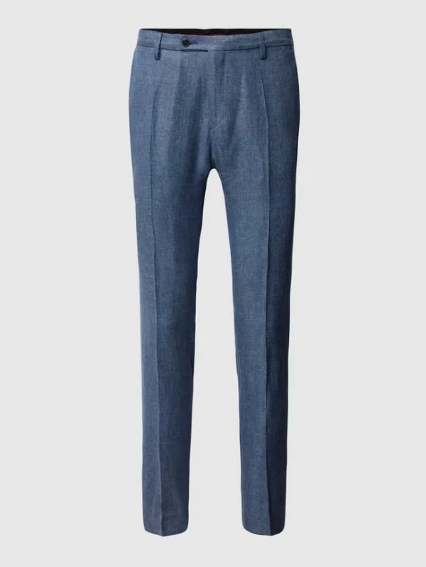 Budget ? CG – Club Of Gents Anzughose Mit Leinen – Blau ? 3