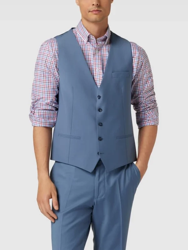 Am billigsten ? Cinque Weste Mit Paspeltaschen Modell ‘Monopoli’ – Rauchblau ? 5