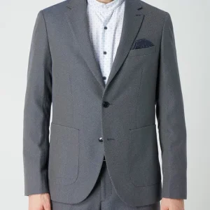 Schlussverkauf ? Matinique Slim Fit 2-Knopf-Sakko Mit Leinen-Anteil Modell ‘Mageorge’ – Marineblau ? 14