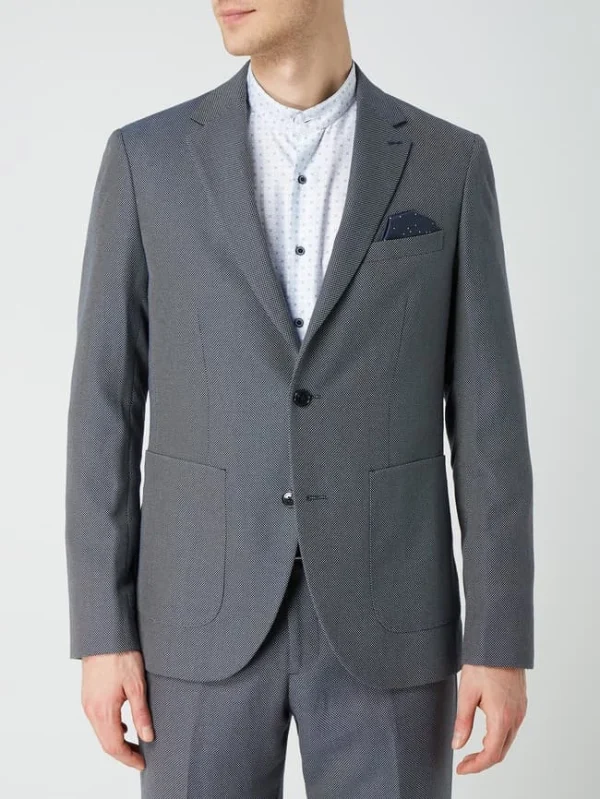 Schlussverkauf ? Matinique Slim Fit 2-Knopf-Sakko Mit Leinen-Anteil Modell ‘Mageorge’ – Marineblau ? 5