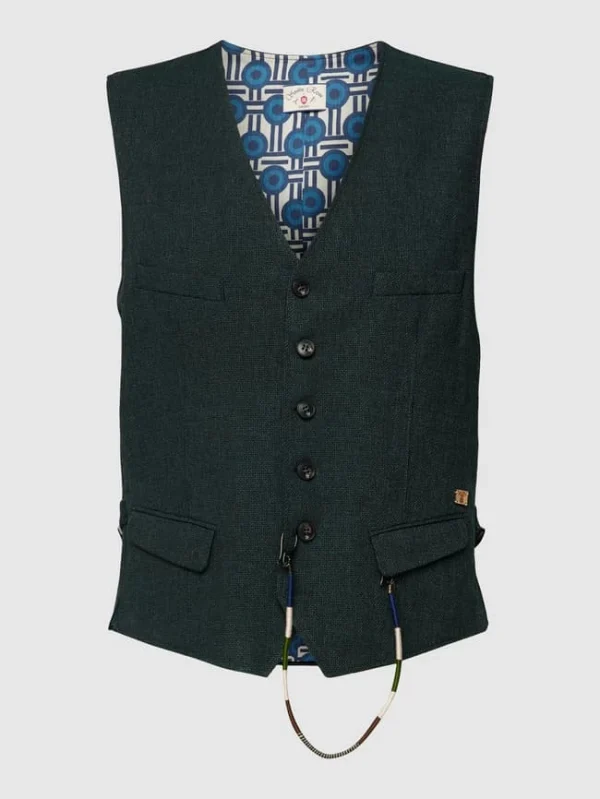 Bestes Angebot ? CG – Club Of Gents Weste Mit V-Ausschnitt Modell ‘Mason’ – Grün ? 3